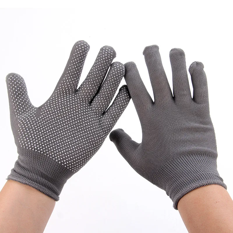 Nylon Dispensing Safety Protective Working Gloves Stick Hand Non-Slip Gardening Driving Nylon Labor Protection Thin Dispensing