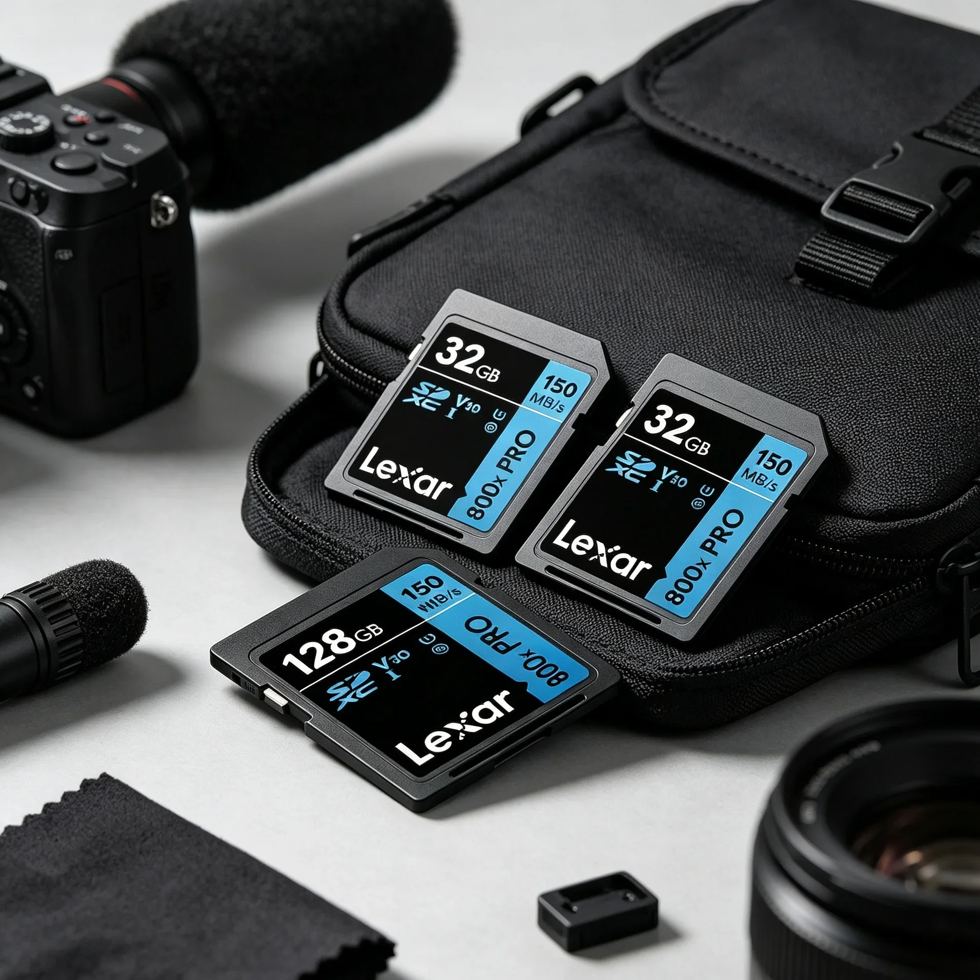 High Speed SD Card Lexar 800x PRO UHS-I 32GB 64GB 128GB 256GB SDHC/SDXC Memory Card up to 150MB/s V30 U3 4K UHD Video Camera