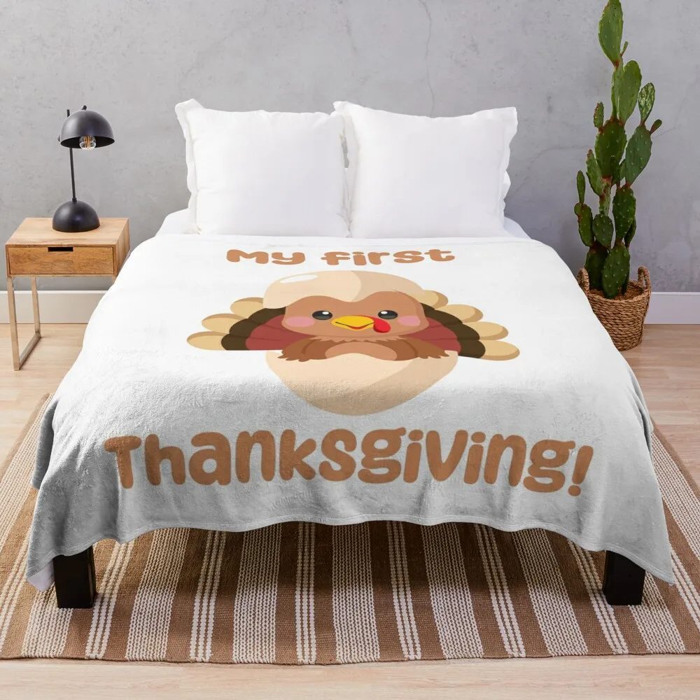 

My firrst Thanksgiving Throw Blanket Decoratives Thins Decorative Throw Blankets