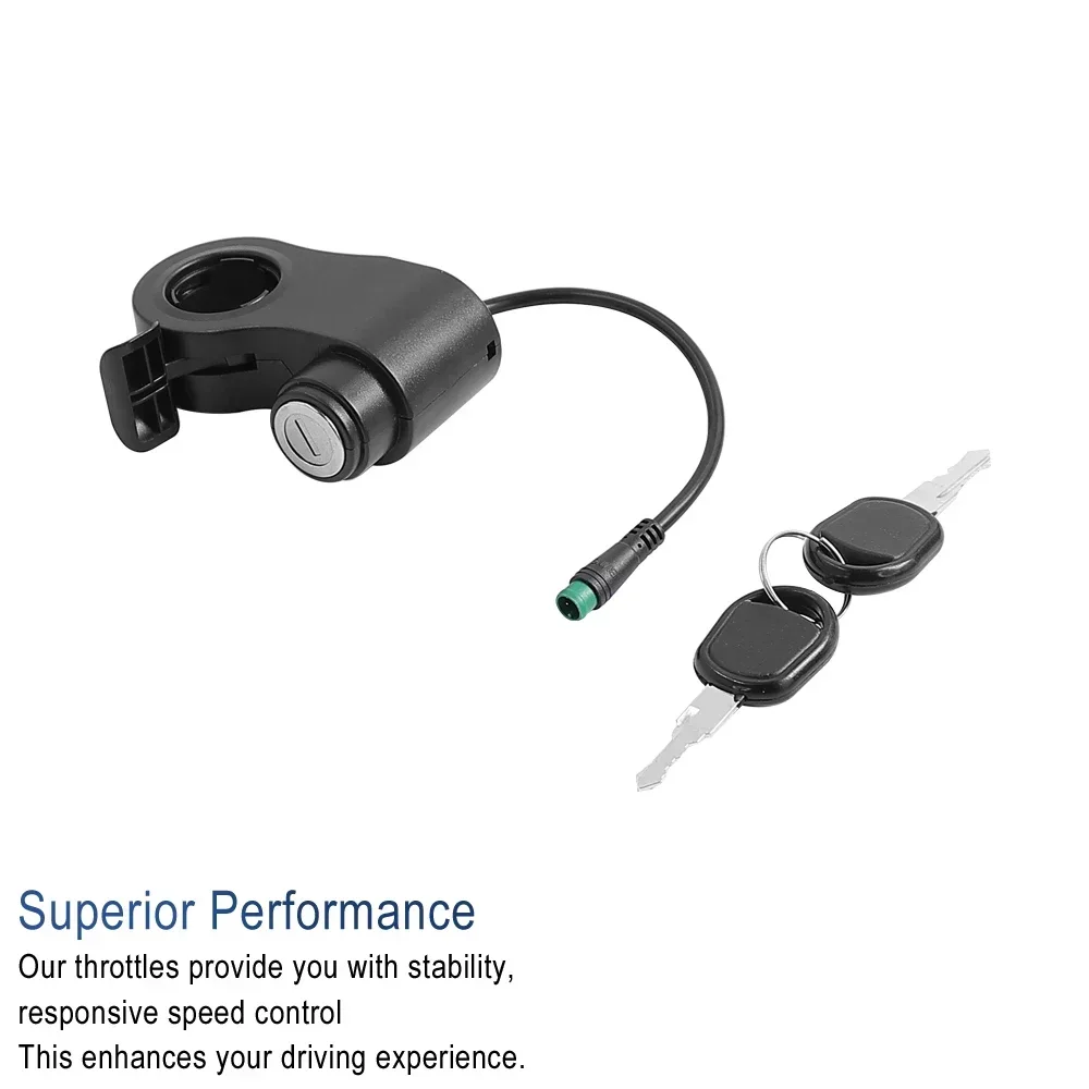 Acceleratore con serratura elettrica con chiave 5pin per Kukirin G2 Max/G2 Pro Scooter elettrico Velocità acceleratore Hall Acceleratore Interruttore Blocco parte