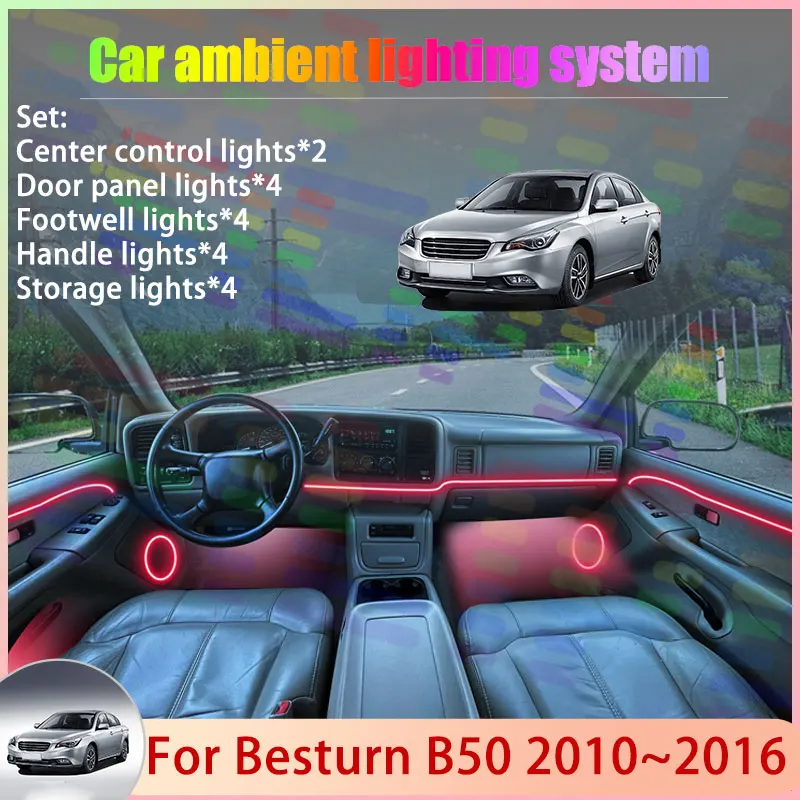 

For Besturn B50 2010~2016 B50 Hwiparam 1610 MK1 2/24 in 1 Car Atmosphere Light Lamp RGB Shade Ensemble Streamer Atmosphere Set