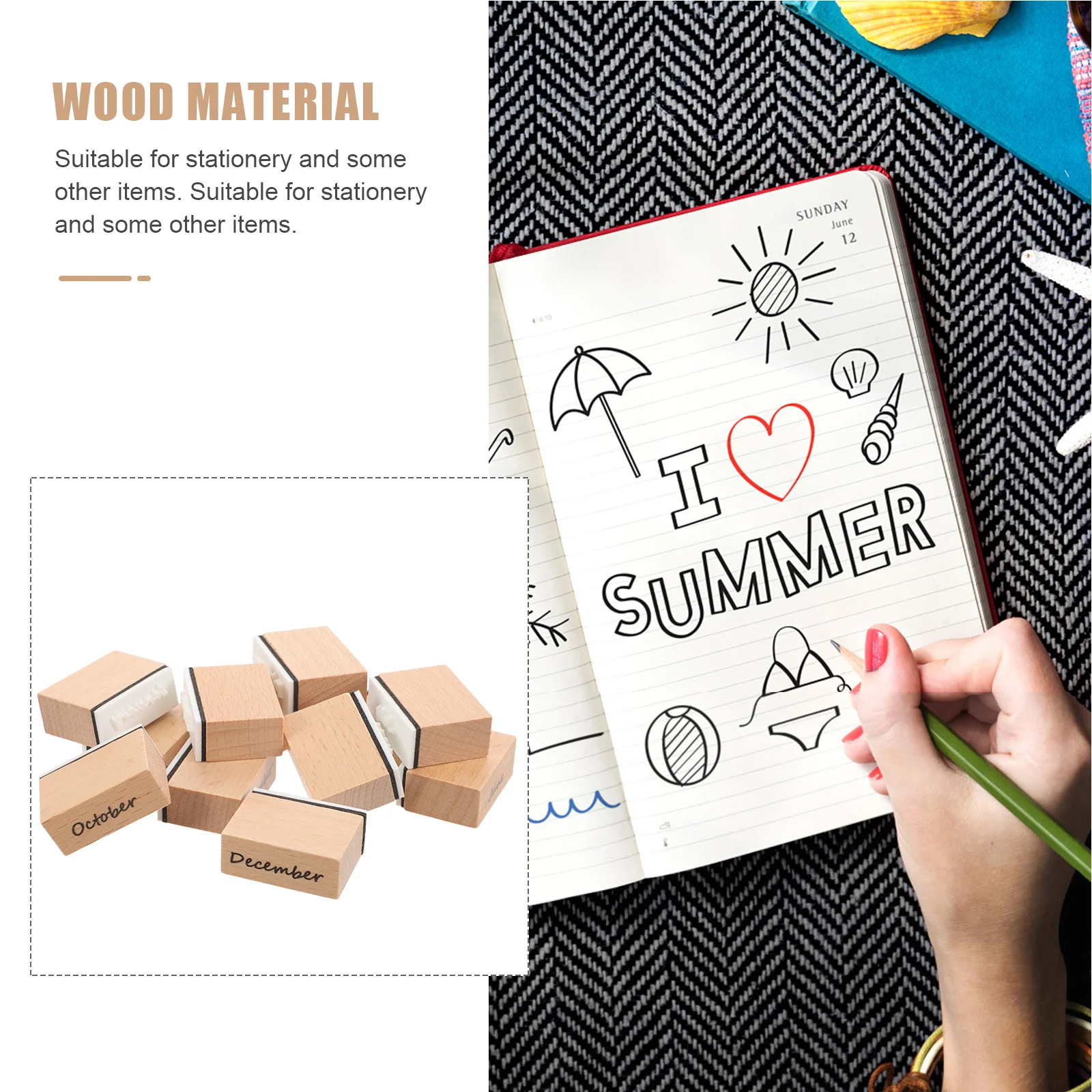 Рисунок 3 - Деревянный набор штампов Персонализированная Дата