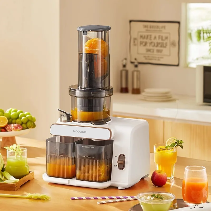 Espremedor de copo duplo, separador de suco de escória, espremedor multifuncional doméstico, adequado para frutas e legumes
