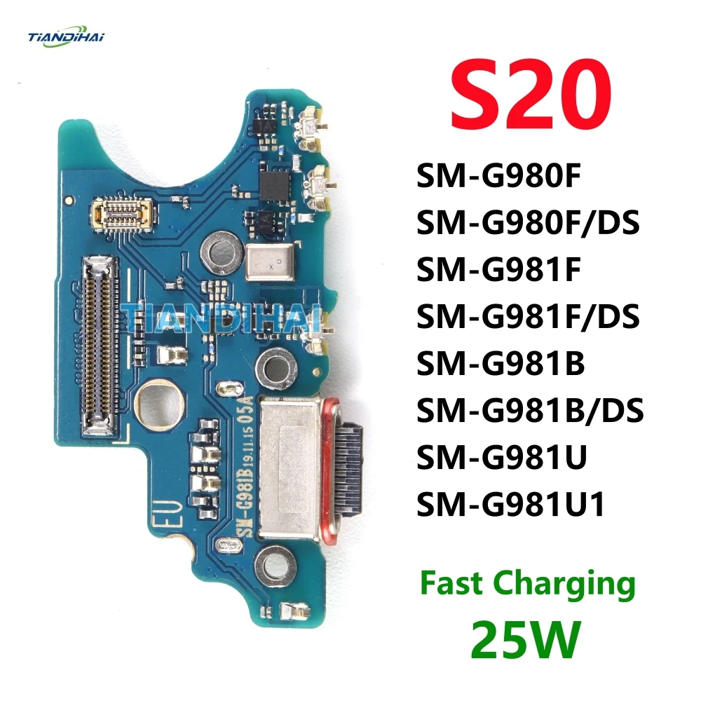 USB Charging Board Dock Port Connector For Samsung Galaxy S20 G980F G981F G981B G981U 5G Charger Type C Plug Mic Flex Cable