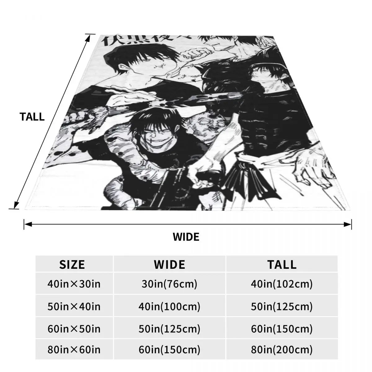 T-Toji Fushiguros Flannel Blankets Quality Soft Durable Manga Knife Throw Blanket Winter Picnic Outdoor Colorful Bedspread