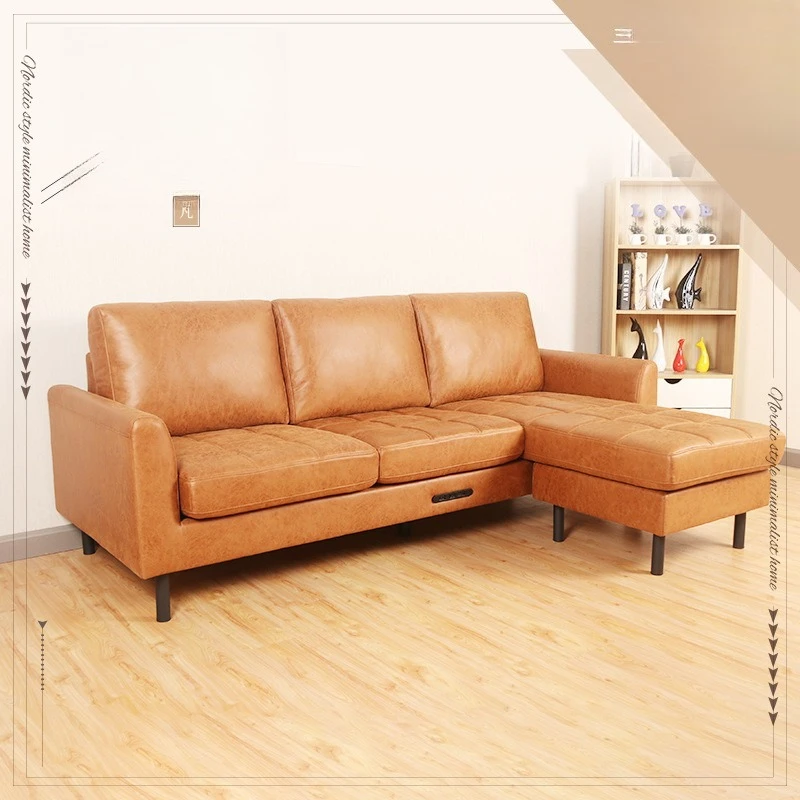 

Modern simple fabric princess sofa, household solid wood sponge sofa, living room and bedroom