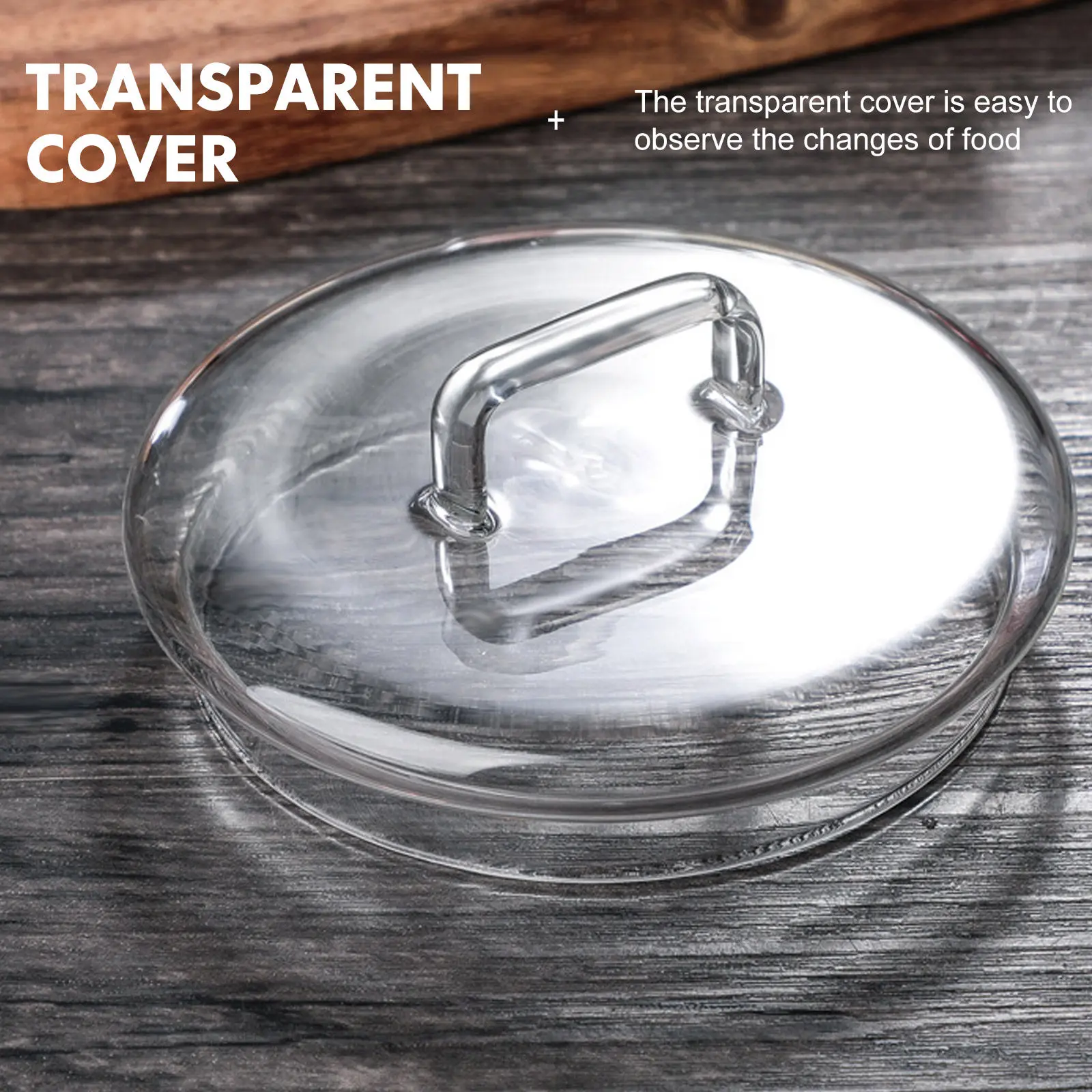 2Pcs Safe Non-Toxic Transparent Glass Jar Replacement Lids for Food Storage Jars Scratch-Resistant Glass Jar Covers