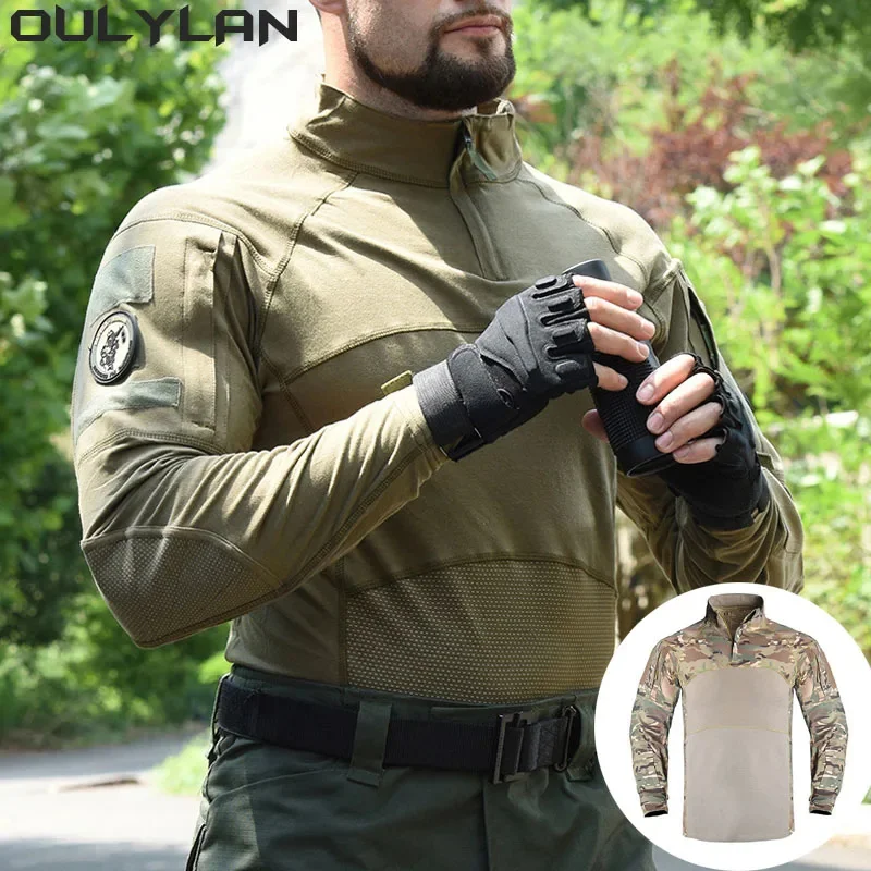 

Military New Camouflage Overcoat Men Tactical Hiking Jacket Hunting Clothes Pullover Man Windproof CP ACU Tops