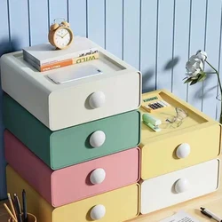 Desktop Storage Box Drawer Storage Box Can Be Superimposed Organizing Box Cosmetics Desk Dormitory Desk Storage Box