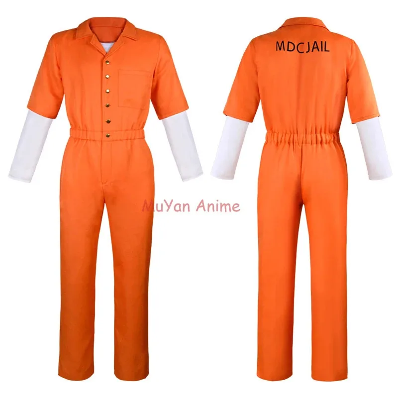 بدلة مايكل موربيوس التأثيرية للرجال باللون الأصفر زي السجن أزياء الهالوين للبالغين أزياء سجين برتقالية هدايا للرجال
