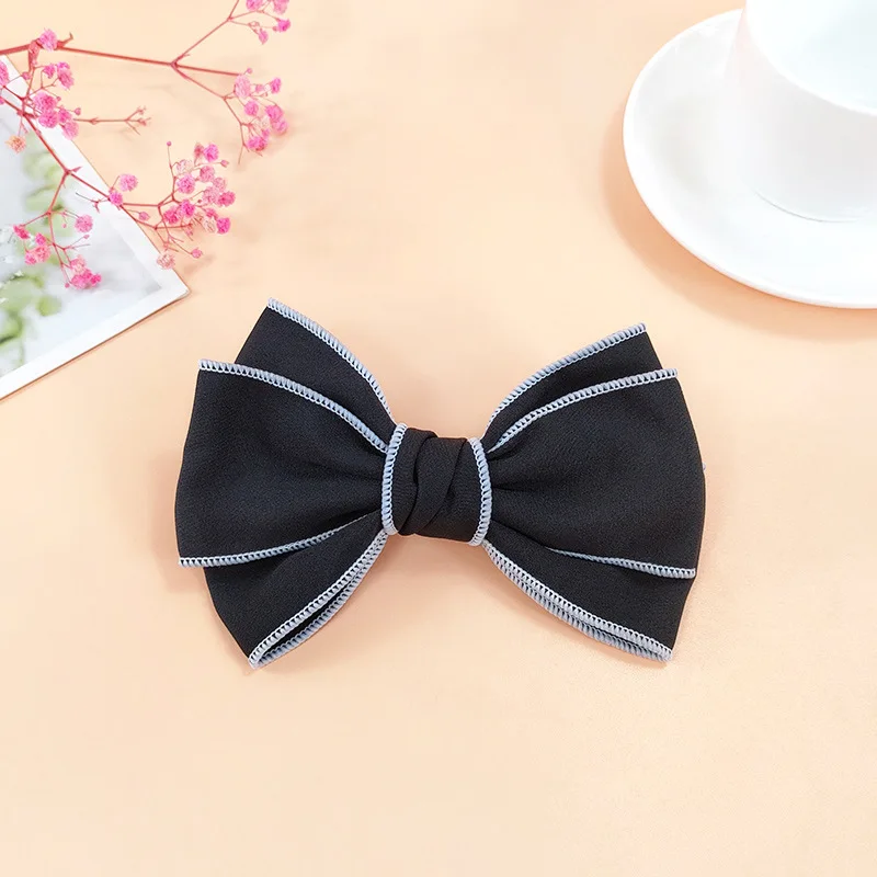 

Elegant Hair Clip Bow Shape Retro Style Color Trim Design for Women Girls Gift Idea Party Daily Hair Accessories