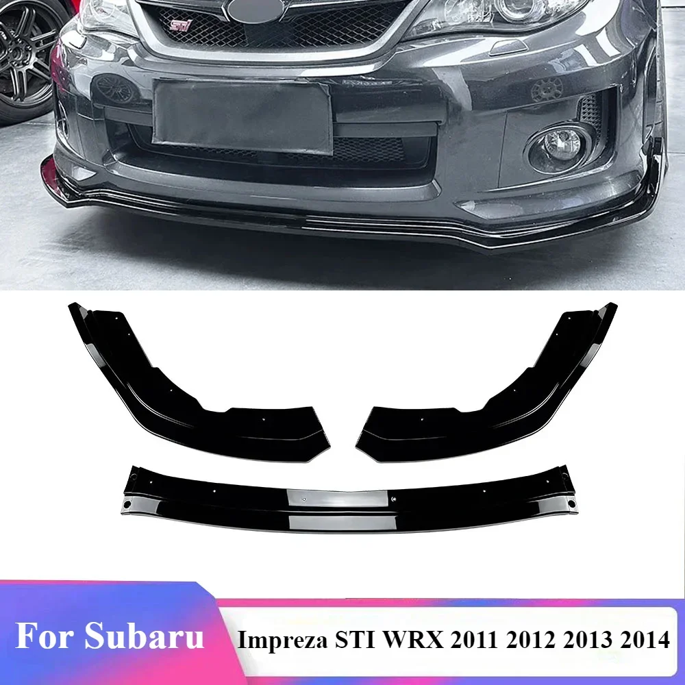 

Автомобильный передний бампер, спойлер, сплиттер для Subaru Impreza STI WRX 2011 2012 2013 2014, ABS, передняя юбка, комплекты тюнинга кузова