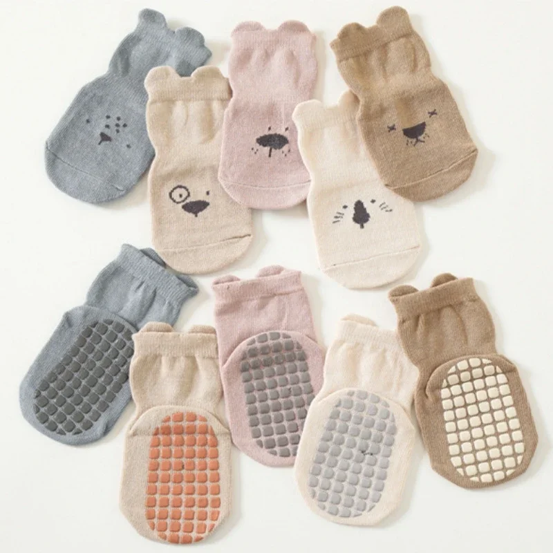 Spring Summer Autumn Baby Girls Socks Children Kids Floor Socks Boy Non-Slip Toddler Trampoline Socks Newborn Cartoon Shoes