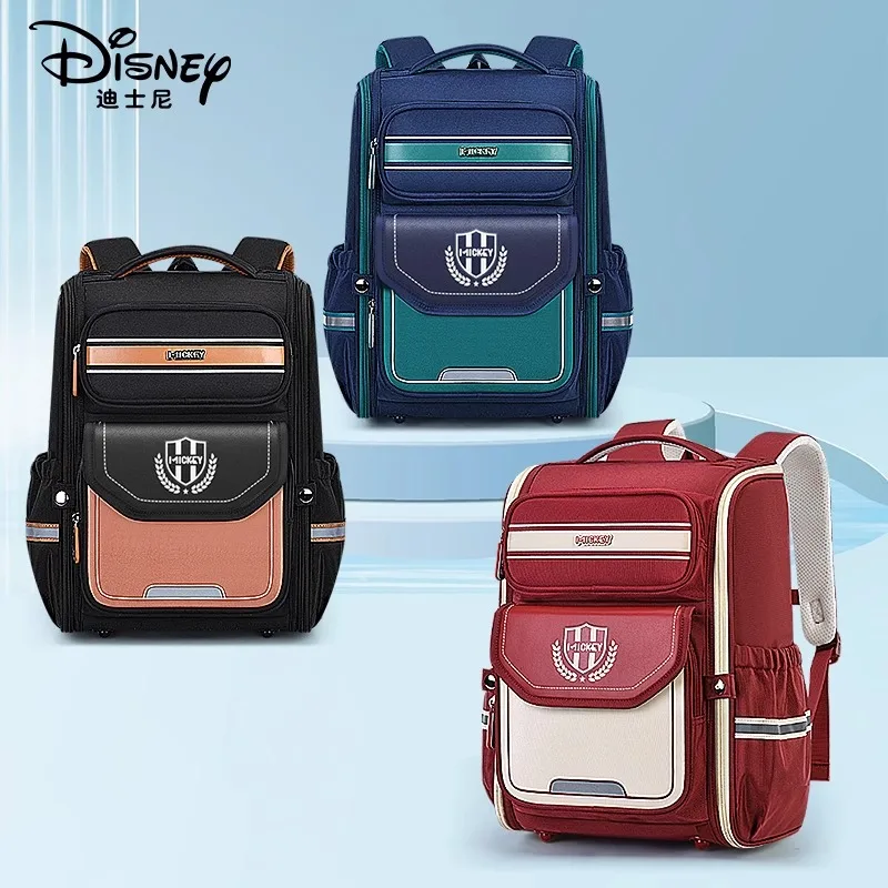 

Disney Mickey Boy Girl School Bag Grade 1-6 Primary Student Shoulder Orthopedic Backpack Large Capacity Water Proof Mochilas