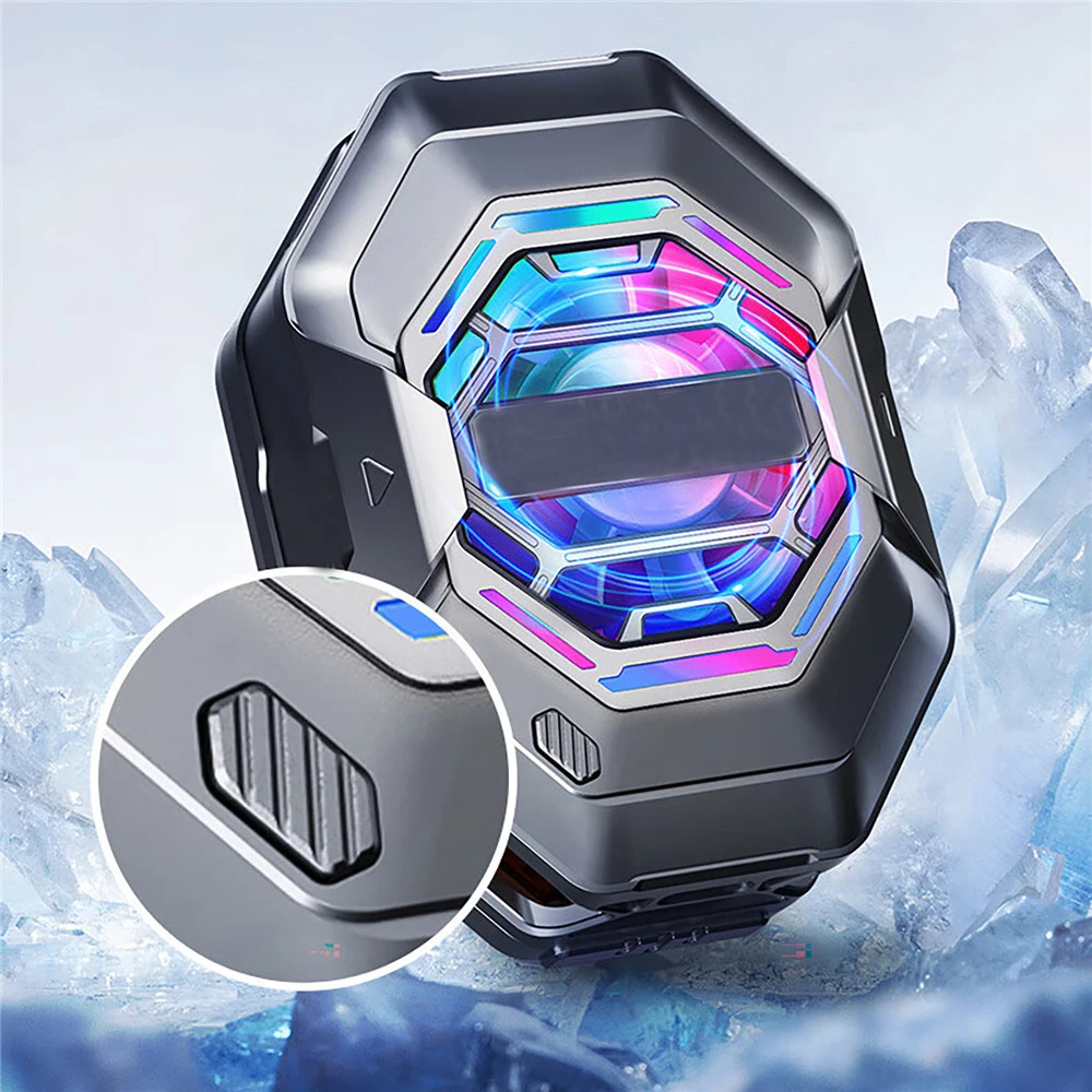 Dispositivo di raffreddamento universale con Clip posteriore per telefono da 27W con ventola di raffreddamento regolabile a velocità del vento con luce RGB accessori per telefoni cellulari 4pro