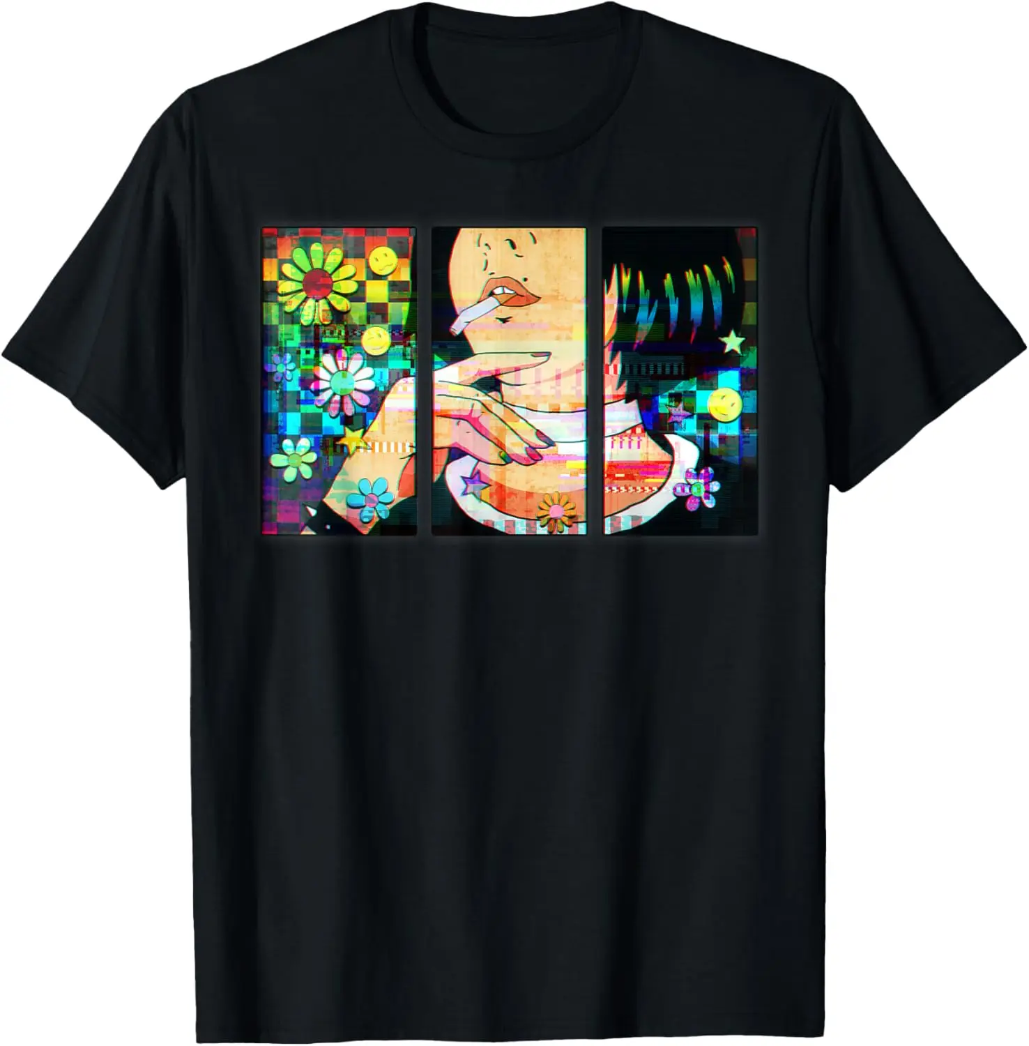 Kidcore Aesthetic Vaporwave Anime Girl Goth 90s Retro Lofi T-Shirt