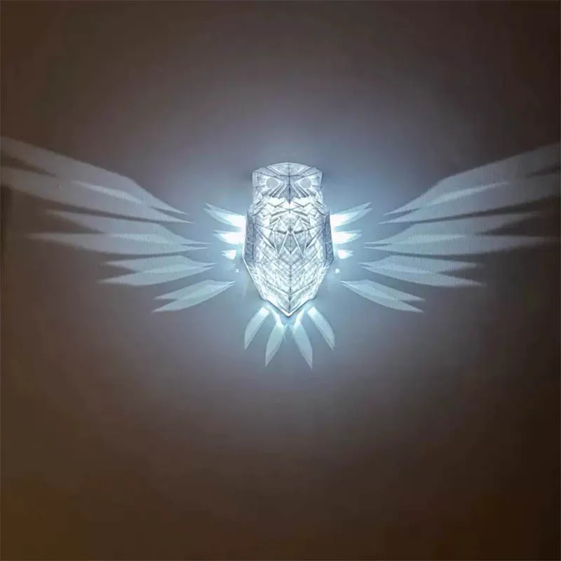 Owl Shaped Led Night Lamp Home Gate Decor Night Lamp Fits House Garden Night Lighting Decor Lamp Kids Birthday Festival Gifts