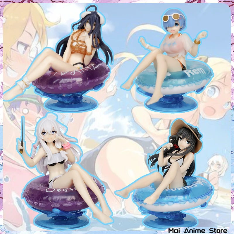 

Overlord Albedo Anime Figure Rem Yukino Elaina Swimsuit Sexy Girl Action Figures Swim Ring Figurines Collections Kid Toys Gifts