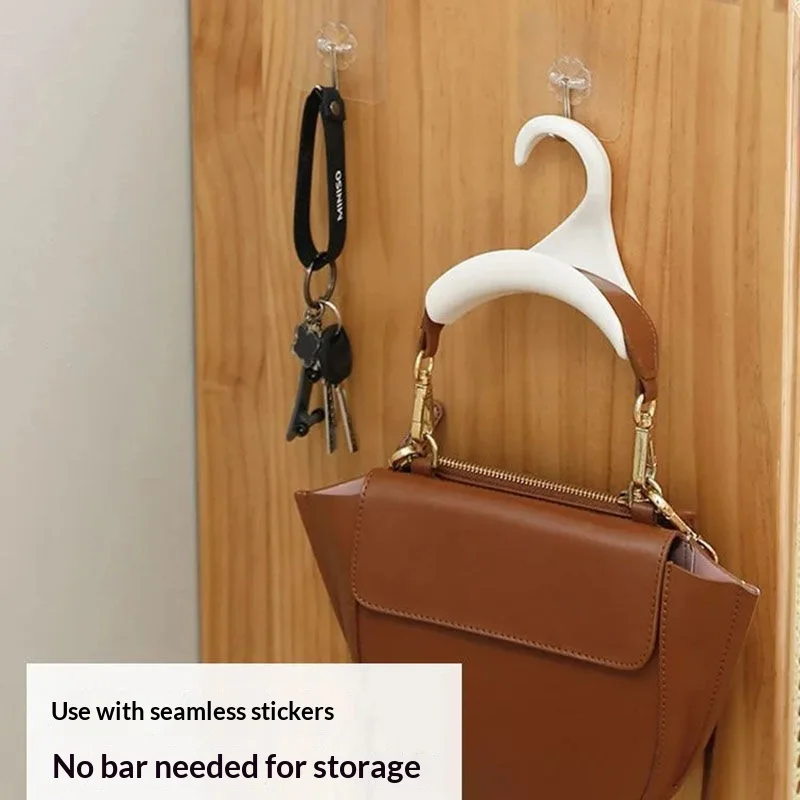 Plastic Hanger Hook Multifunctional Closet Organizer Space Saving Handbag Scarf Hat Storage Hanging Rack
