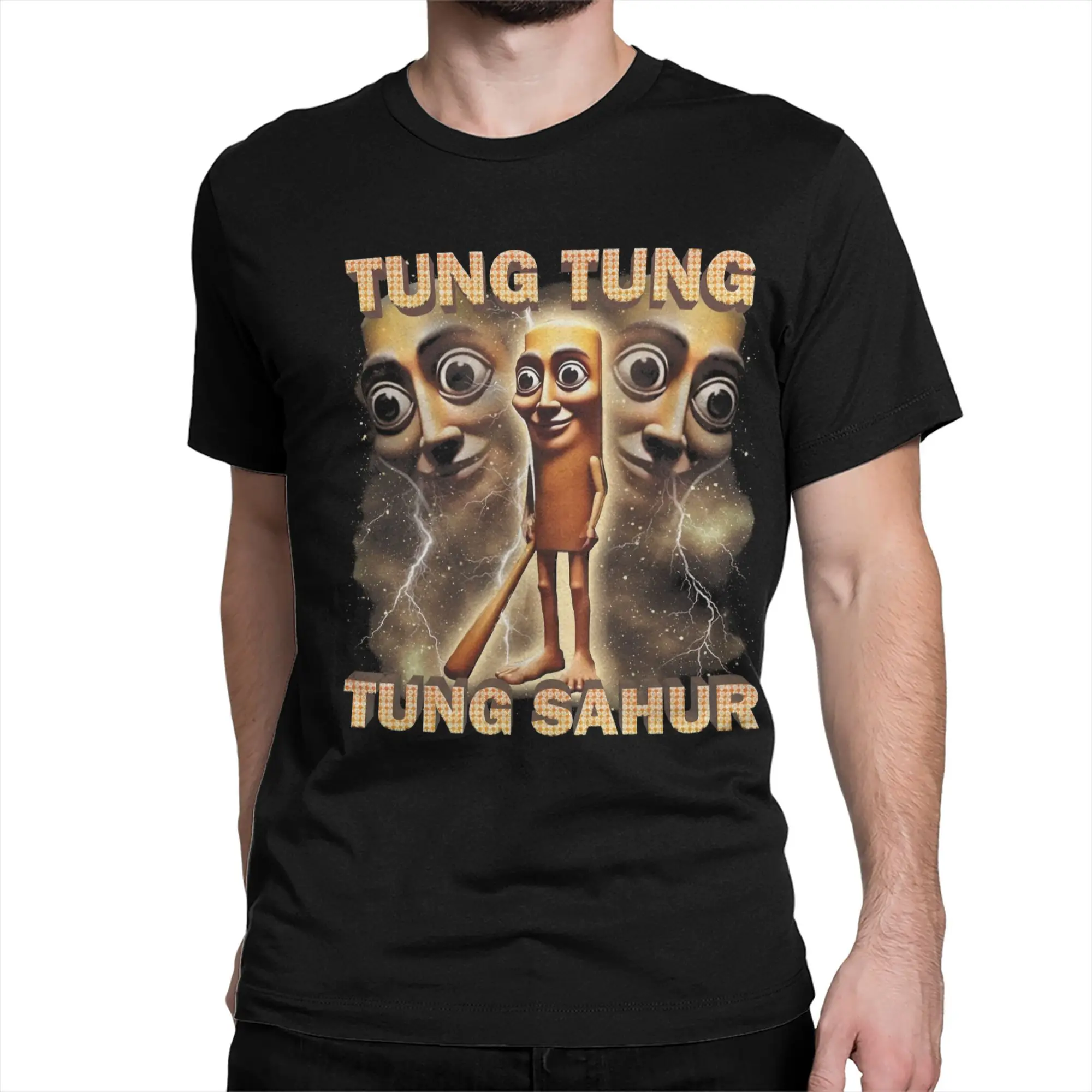 

Men Women Graphic Printing Tung Tung Tung Sahur Funny Ramadan Meme Tee T Shirt 100% Cotton Italian Brainrot T-shirts Clothes