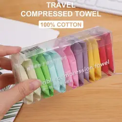 14Pcs Compressed Towel Travel Disposable Face Towel Cleaning Quick Drying Towel Pure Cotton Non-Woven Fabric Wipes Makeup Towel