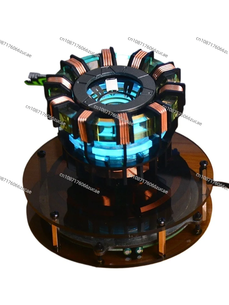 Magnetic Levitation Iron Man Reactor Figurine Office Desktop Creative Black Technology Boy Birthday Gift