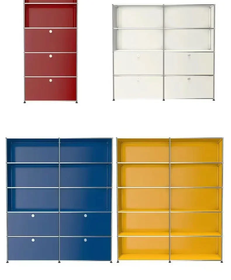 

Modern simple stainless steel glass edge few creative module combination module cabinet