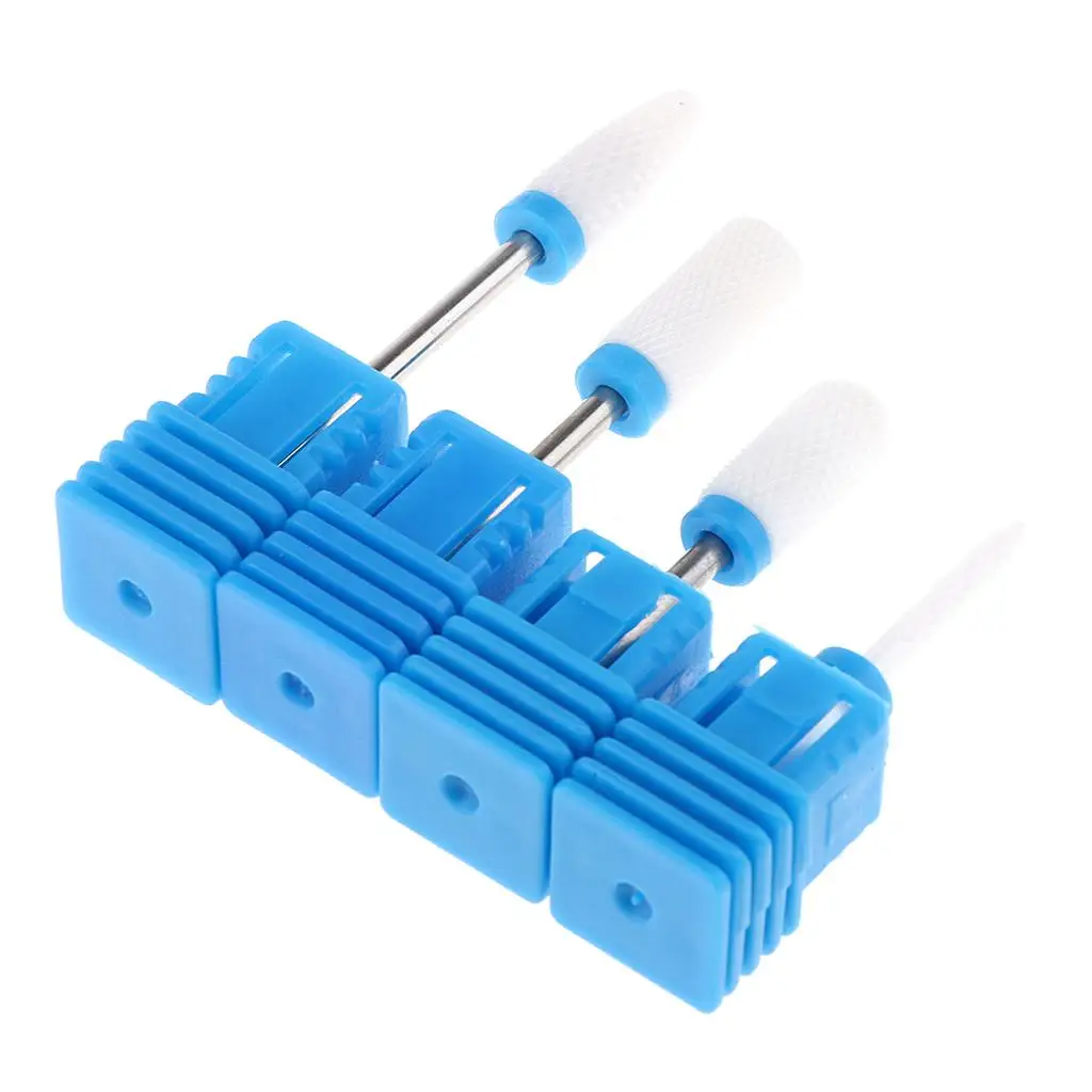 4PCS Ceramic Nail Drill Bit Professional Acrylic/Gel Removal Polishing Tools for