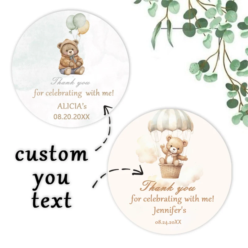 

90pcs personalized name and birthday stickers (for baptism, parties, and gift wrapping)