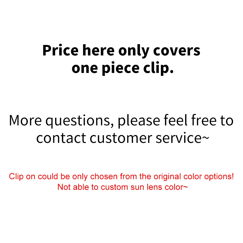 Bauhaus Extra Shipping Cost for Only Sunglasses Sun Shade Clip on