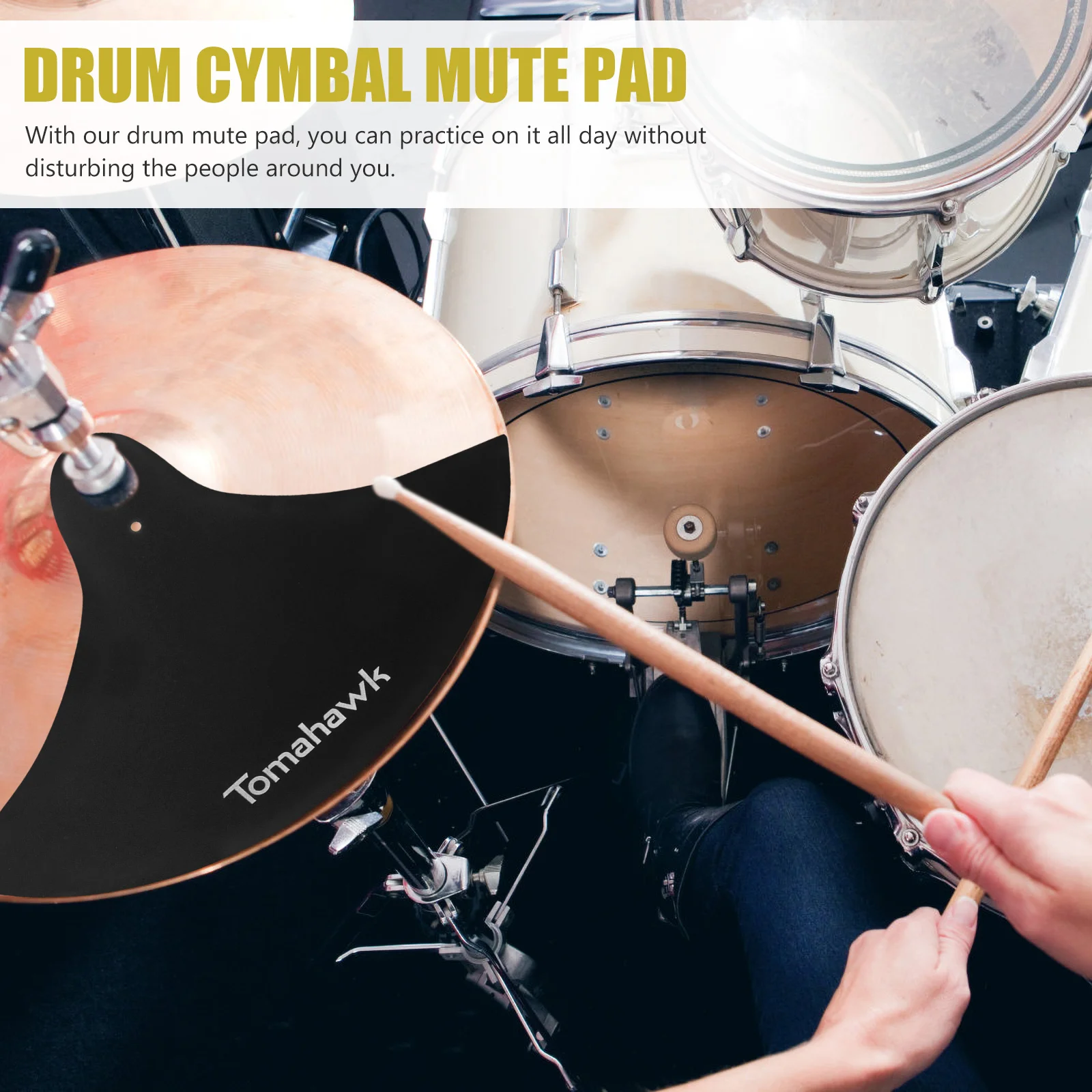 2 Pcs Cymbal Mute Pad Drum Practice Pad Mat Kit Instrument Muffler Supply Useful Cushion for