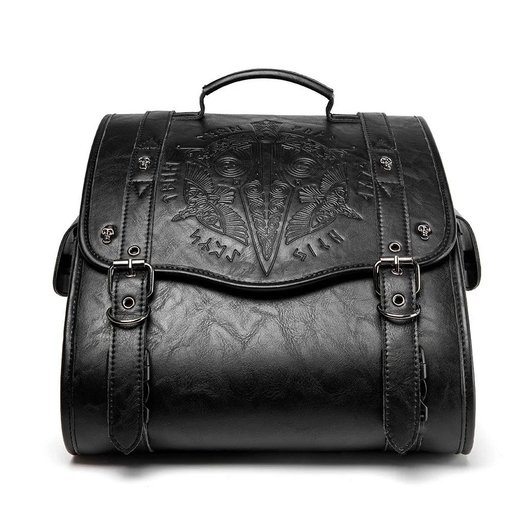 

Universal Industrial Vintage Style Motorcycle Tail Bag Knight Saddle Rear Seat Luggage Waterproof Storage Tool for Harley Honda