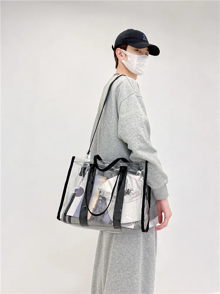 

Transparent PVC Jelly Women's Crossbody Bag Waterproof Swimming oulder Bag Beach Fitn Travel Bag Korean Sle Casual Pur...