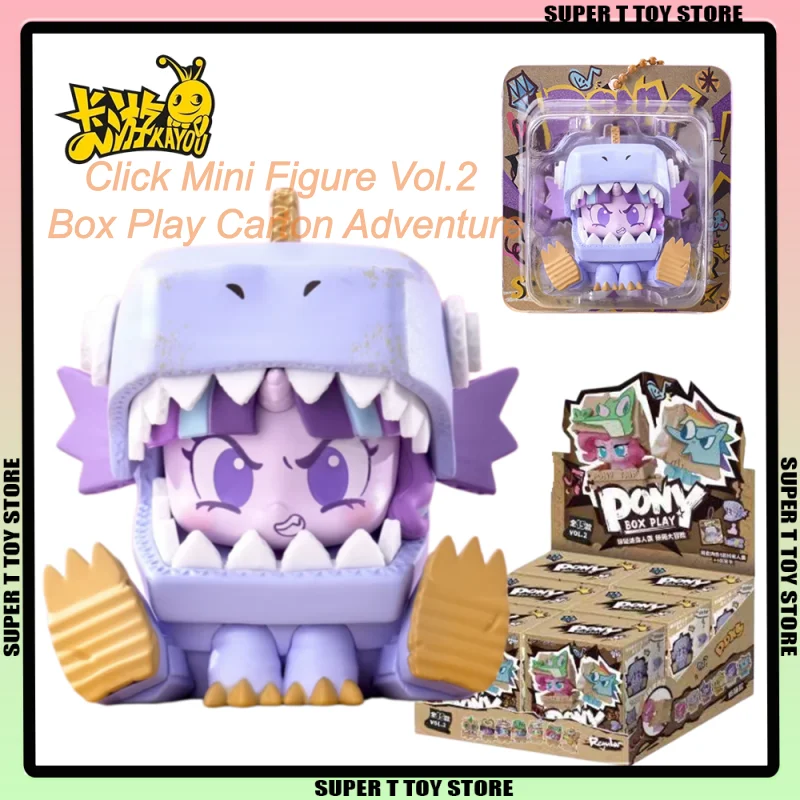 

Original Kayou My Little Pony Click Mini Figure Vol 2 Box Play Carton Adventure Blind Box Hanging Card Anime Peripheral Gifts