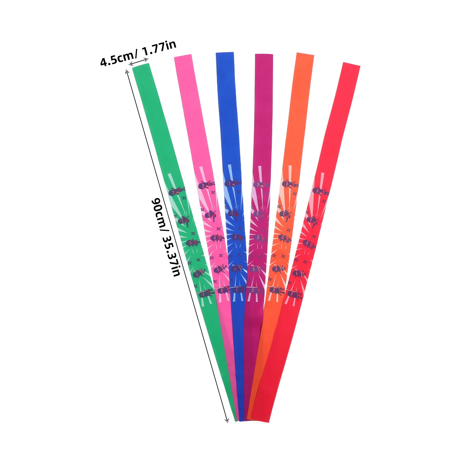 6 قطعة عقال النينجا الكاراتيه عصابات رأس للطلاب قابلة لإعادة الاستخدام اليابانية عقال للرياضة والمناسبات زي النينجا Headbands