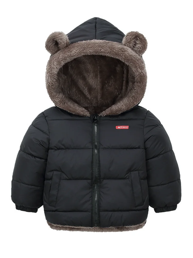 Kids Boys Girls Winter Puffer Jacket Thickened Warm Cotton Padded Toddler Baby Coat 2026 New Casual Children Outerwear