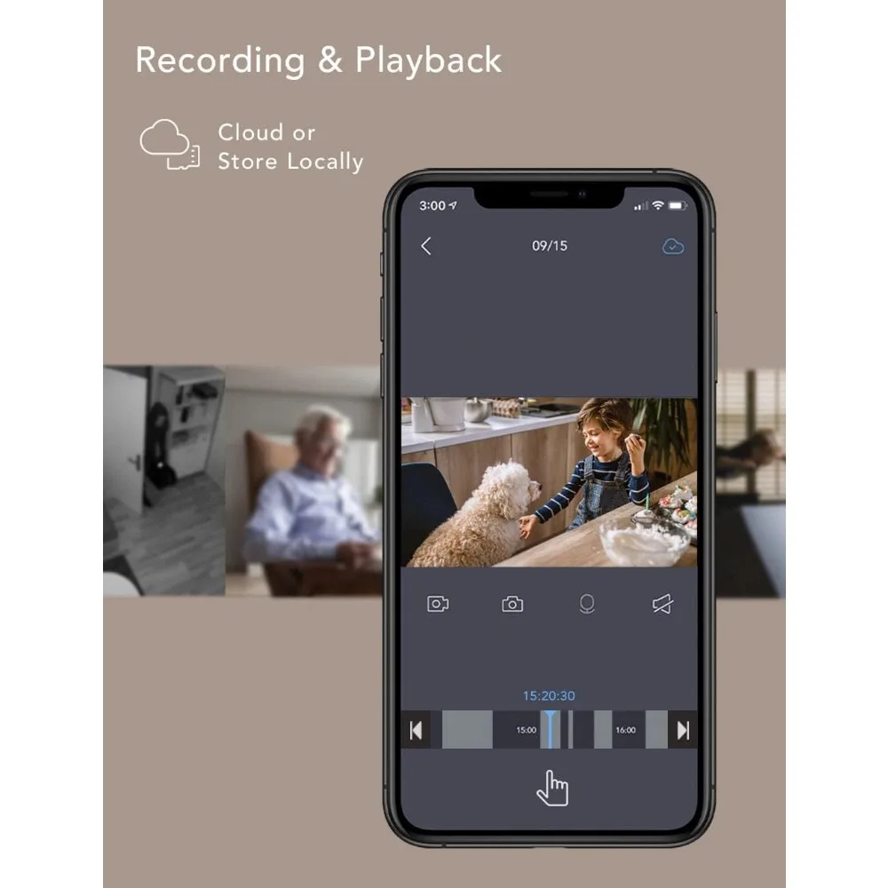 Baby monitor con fotocamera Confezione da 2, telecamera baby monitor wifi, 360 gradi 1080p, telecamera intelligente per bambini con tracciamento del movimento, visione notturna,tw