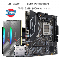 New B650 Mainboard Set Onda B650M DDR5 Motherboard AMD RYZEN 7 7500F DDR5 32GB 6000MHz Meomory Combo Gaming Board