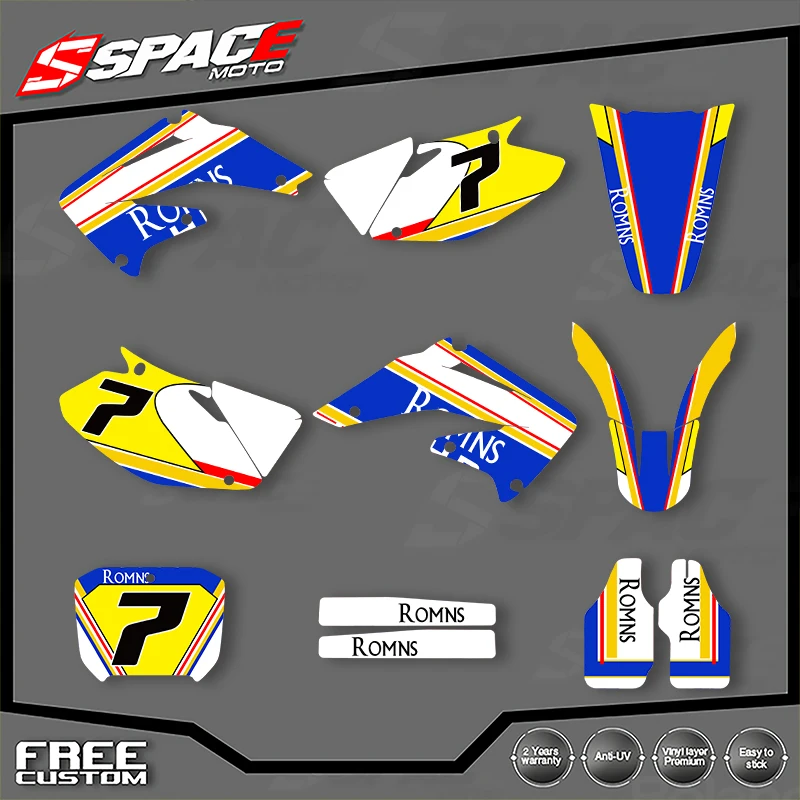 

Наклейки-декали SPACE Custom Motorcycle Graphics для мотоциклов HONDA CRF450 2002-2004 (02-03, 04) Эндуро, комплекты наклеек 03