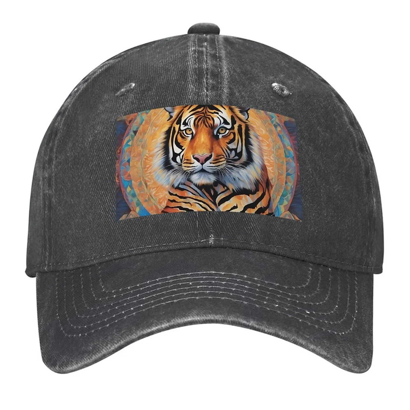 

Бейсбольная кепка Technicolor Tiger, пляжная шляпа в стиле вестерн, альпинизм, дропшиппинг, женская пляжная модная мужская кепка