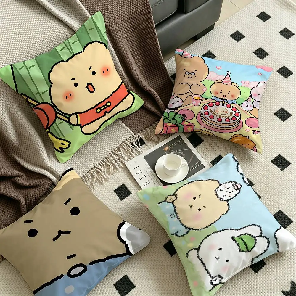 M-Manggom Office Cushion Pillowcase Car Cushion Cover45X45CM Lumbar Pillowcase Sofa Pillowcover