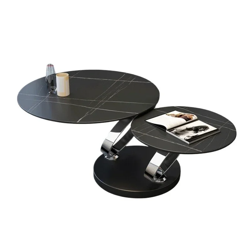 Processing custom rock slab table, light luxury minimalist modern simple round rock slab surface