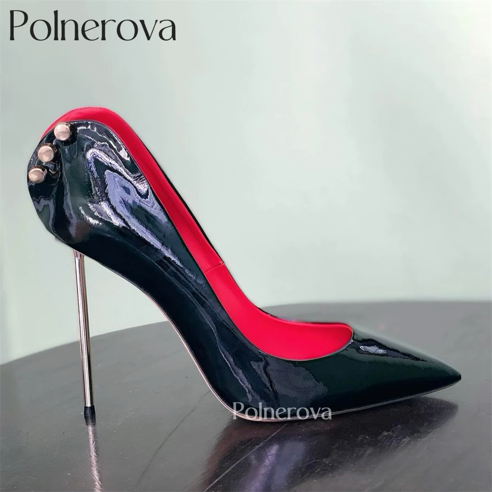 Multicolor Metallic Stiletto High Heels for Women Designer Style Sexy Handmade High Heels Golden Pin Buckle Fashion High Heels