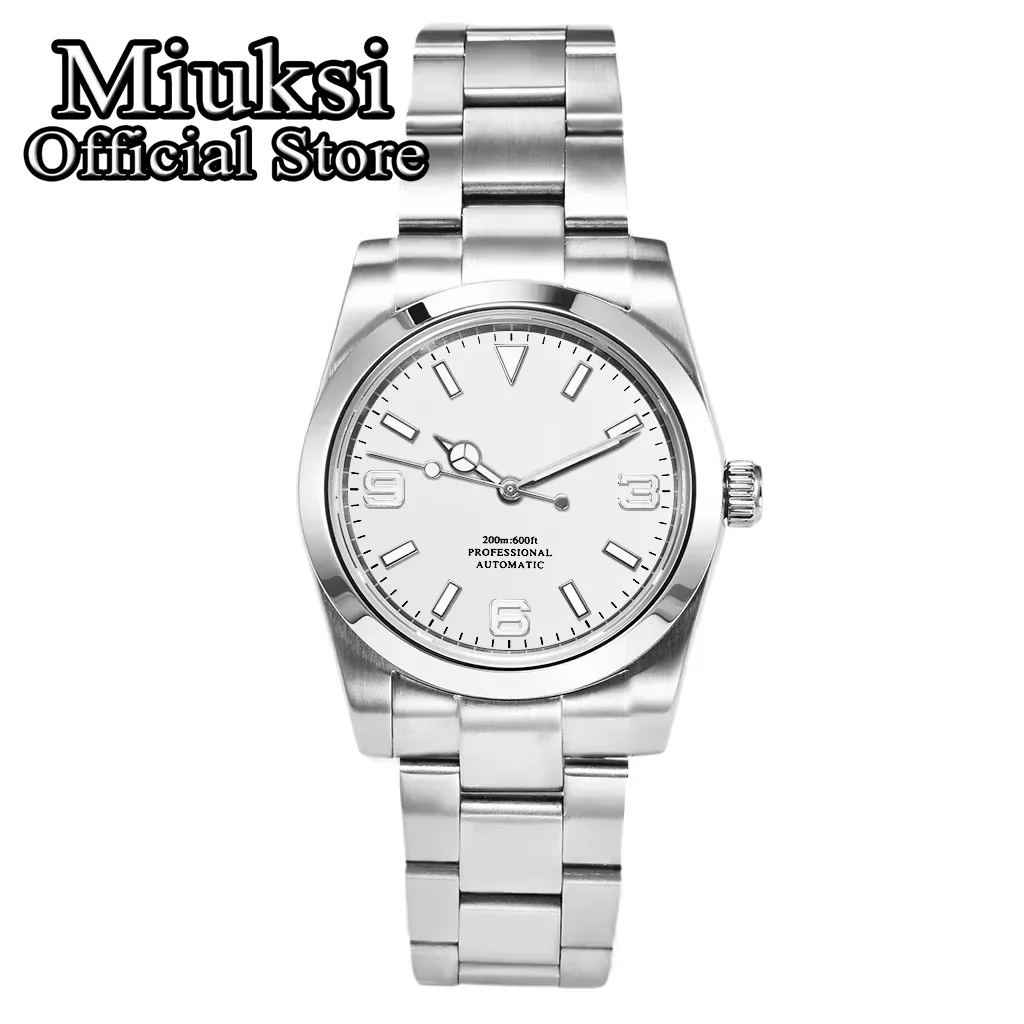 Miuksi NH35 Customized 36mm 39mm Mechanical Watch Fit NH35 Miyota 8215 Movement Automatic Sapphire Waterproof Wristwatch