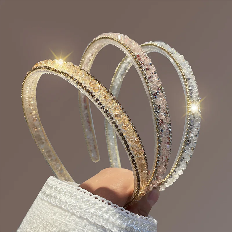 

Sparkling Crystal Hair Hoop Rhinestone Headband Luxury Elegant Design for Women Versatile Formal Events Wedding Accessories