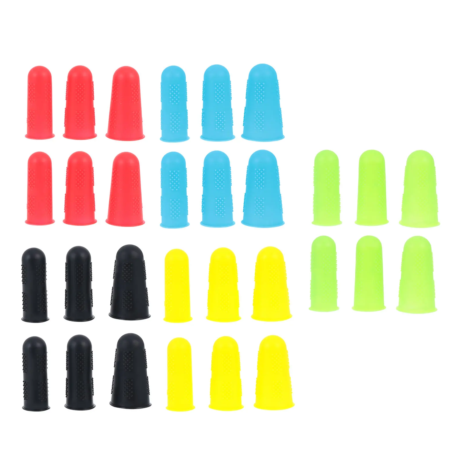 

30pcs Silicone Finger Protectors Covers Caps Random Color 5Fingers Protective Gloves Flexible DIY Craft Sewing HotGlue Wax