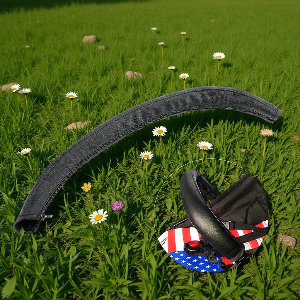 

Black Armrest Cover 53X4X4Cm For Baby Stroller Handrail Protector Sun Rain Outdoor Use Anti-Slip Sweat Absorption