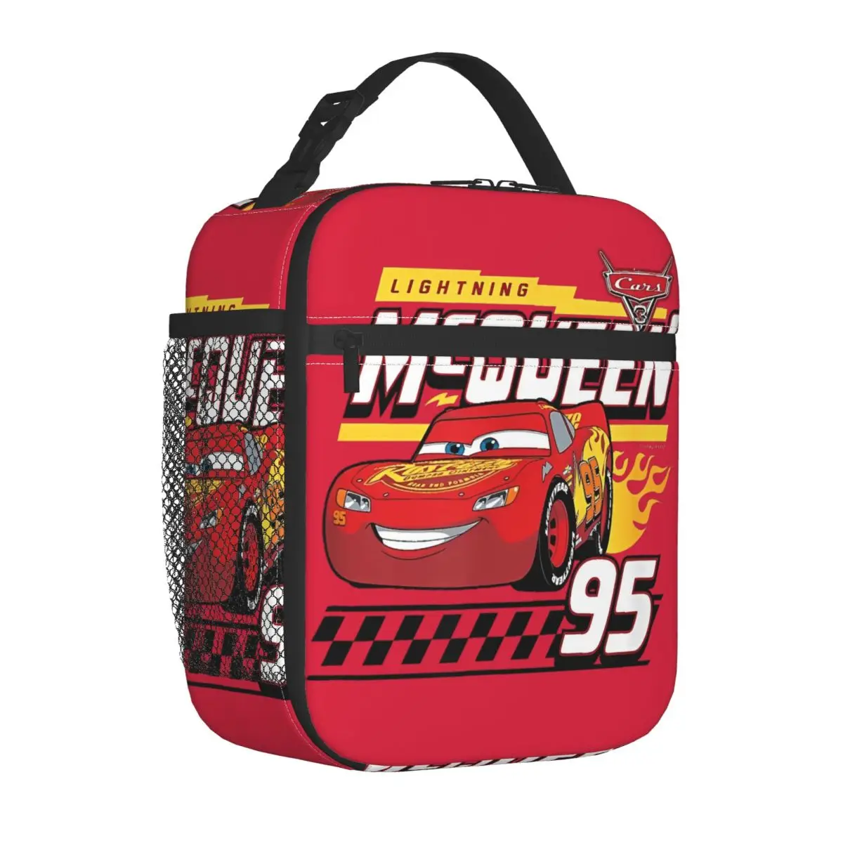 

Cars Lightning McQueen 95 Insulated Lunch Bags Cooler Bag Meal Container Leakproof Tote Lunch Box Bento Pouch Beach Picnic