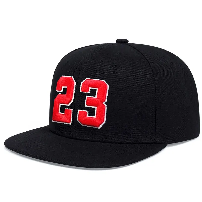 Unisex 23 haftowane czapki hip-hopowe na zewnątrz regulowane baseballówka w stylu Casual czapki kapelusz przeciwsłoneczny