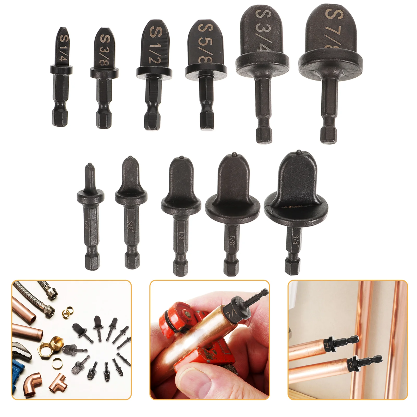 Air Conditioning Copper Pipe Expansion Tool Tubing Bit Flaring Hvac Tools Expander Drill Tube Professional Metal Swaging